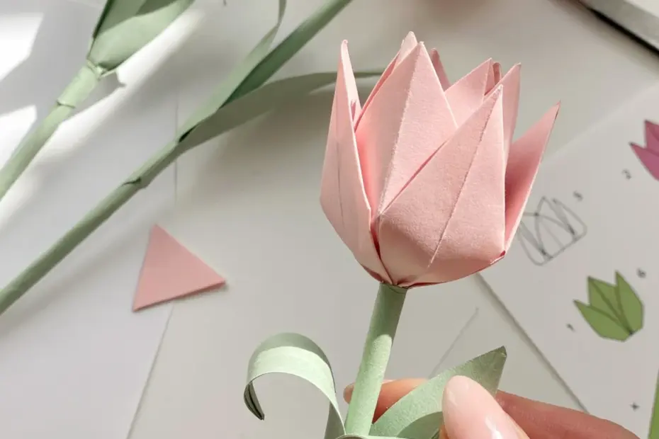 Origami Tulip Tutorial | Easy DIY Paper Flower Folding | Spring Craft Idea