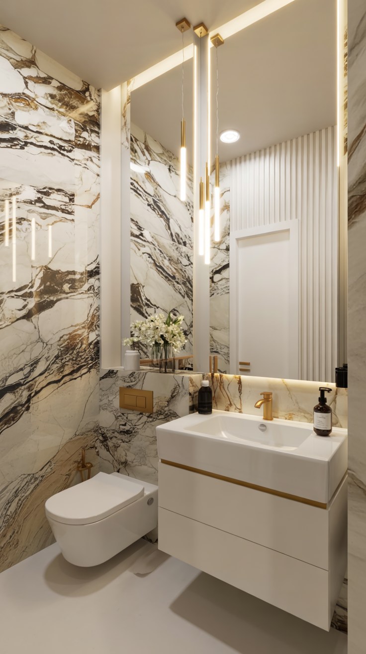 Luxury Modern Bathroom Design Ideas with Marble Elegance