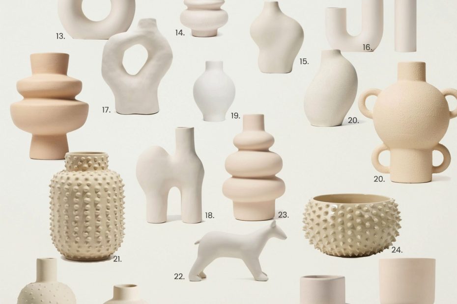 Modern Bathroom Vases | Unique ceramic decor for countertops | Minimalist bathroom ideas