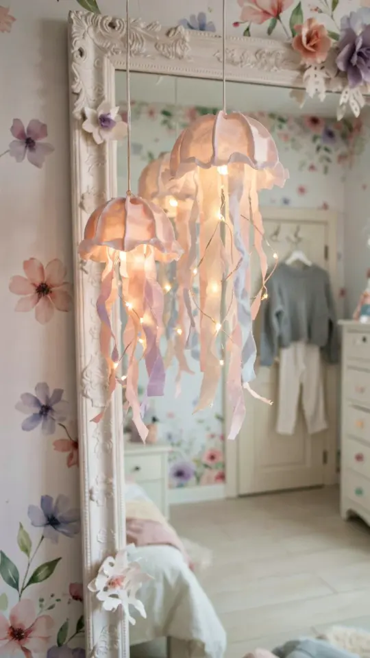 DIY Paper Jellyfish Light | Easy Room Decor Tutorial | Paper Crafts for Beginners