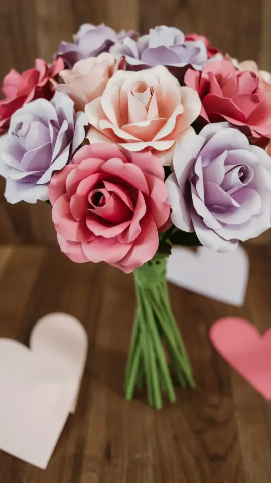 Cardstock Paper Flowers | Romantic DIY Gift Idea | Easy Craft Tutorial