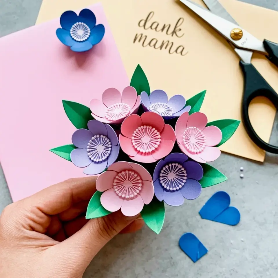 Cardstock Flower Craft on a Budget β Easy DIY Paper Blooms
